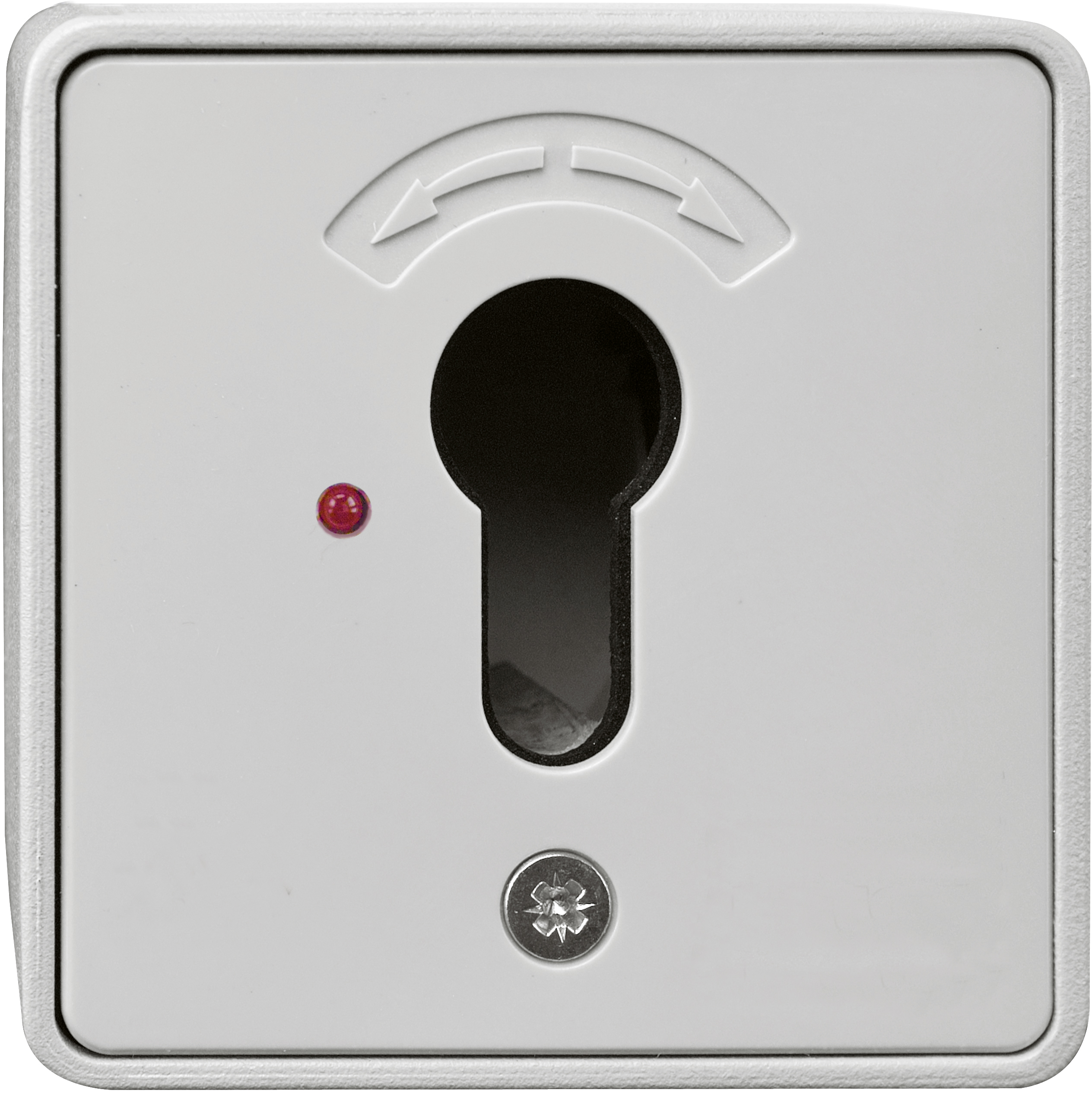 Schlüsselschalter, Gehäuse aus Alu-Druckguss, Taster (Wechsler), 1-pol., AX, 10 A, 250 V ~, grau | 833.18 G